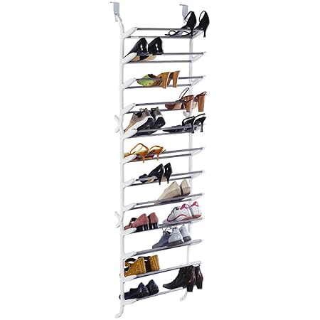 Pureday miaVILLA Schuhregal für die Tür - Zum Hängen - Für bis zu 36 Paar Schuhe - Kunststoff, Metall