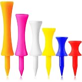 FINGER TEN Plastic Golf Castle Tees 100 Pack | Consistent Ball Height Design, Different Sizes Short Long Tee, Reusable Unbreakable Durable, Bright Easy Spot Colors