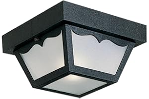 Progress Lighting P5744-31 Non-Metallic Ceiling Light with 1-Piece White Acrylic Diffuser, Black