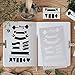 Painting Template Bullet Journal Stencil Supplies with 12 Colored Fineliner pens Notebook/Diary/Scrapbook DIY Painting Drawing Template Stencil 4x7 Inch