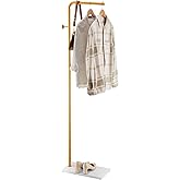 VEVOR Coat Rack, Freestanding Coats Rack Stand with Quartz Stone Base & 3 Round Hooks, Free Standing Hall Coat Tree for Entry