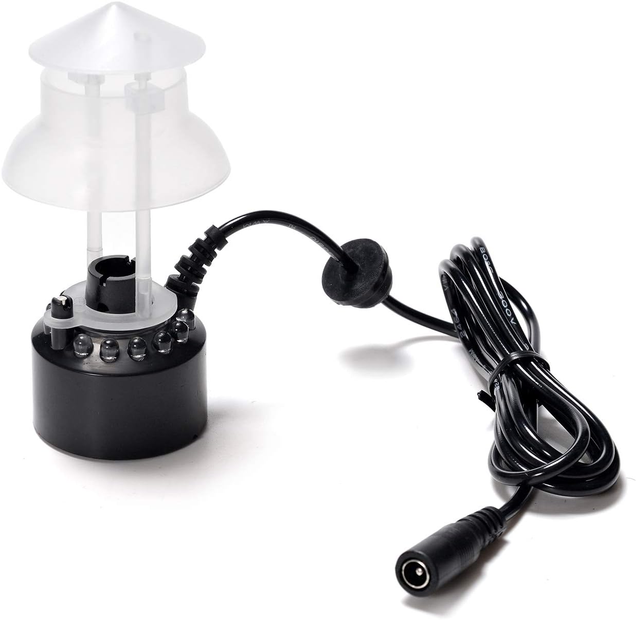 FITNATE Mist Maker, 12 LED Mister Fogger Water Fountain Pond Fog Machine Atomizer Air Humidifier, Mini Size Large Capacity of Mist,with Splash Guard, Perfect for Halloween and Other Holidays: Home & Kitchen