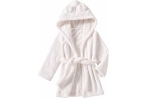 Baby Infant Fleece Hoodie R𝐨be Summer Short L𝐨unge Bathr𝐨be Cute Print Long Sleeve Lightweight 𝐏ajamas R𝐨be with Belt