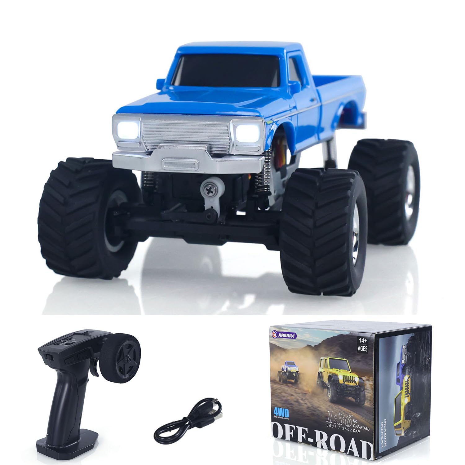 Photo 1 of ***MISSING CHARGER*** wheelfun JABAILE 3602 1/36 4WD 2.4G Radio Controlled Off Road Vehicles Mini Crawler Car Lipo Battery Lights RTR RC Toys Model Gift Hobby Model