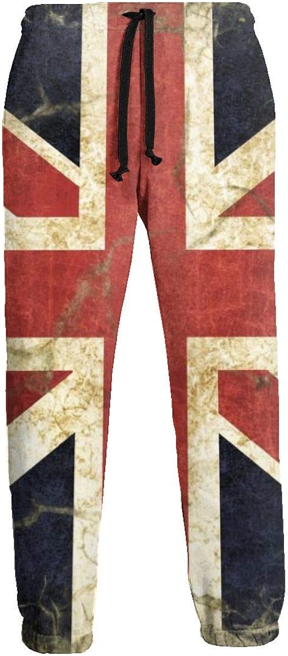 Trousers for Men Winter Vintage British Flag Sweatpants Novelty Sports