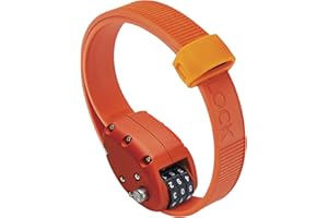 OTTOLOCK Cinch Lock - Lightweight Anti Theft Compact Combination Bike Lock, Ideal for Quick Stops, Bicycle Accessories, OTTO Orange, 18 Inch