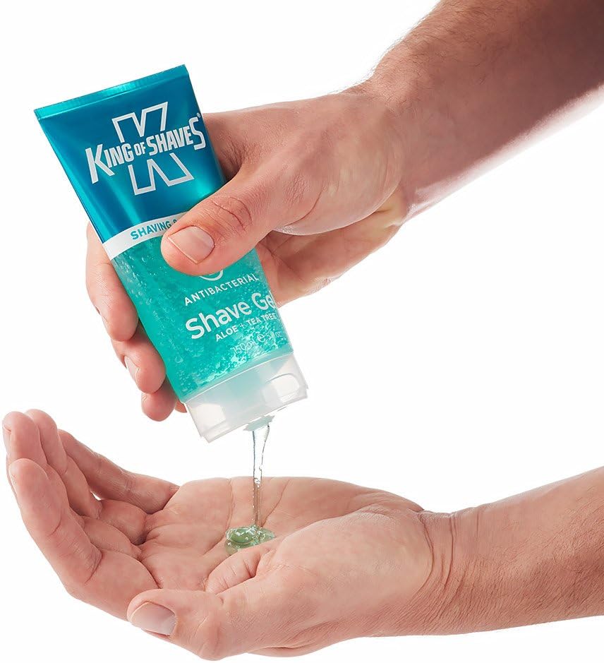 King of Shaves Antibacterial Shaving Gel for Men Low Foam for A Precise Shave Suitable for All Skin Types Clear Shaving Gel for Men 2x175ml - Image 5
