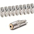 Pack of 10 Automatic Pig Nipple Drinker, NPT 1/2" Pig Nipple Drinker Pig Nipple Waterer Stainless Steel Hog Waterer Nipple Drinker, Pig Nipple Automatic for Barrel Kit for Sows Piglets Drinking
