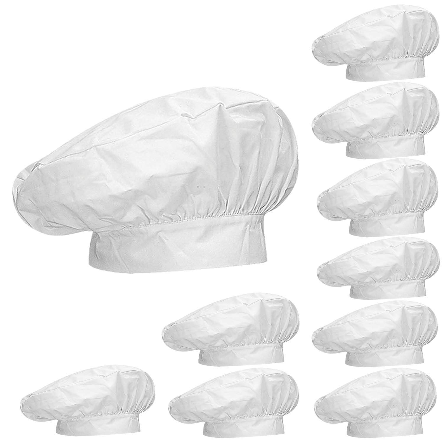 MISEMIYA Gorro Forma Seta Chef's hat Mushroom-Shaped Cap 918, Blanco, Pack 10 Pcs — image 1