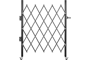VEVOR Single Folding Security Gate, 63.39" H x 70" W Folding Door Gate, Steel Accordion Security Gate, Flexible Expanding Sec