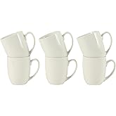 Gibson Home Great Essentials 16 Ounce Porcelain Coffee Mugs - Set of 6 - Cups for Latte, Hot Tea, Cappuccino, Mocha, Espresso, Cocoa
