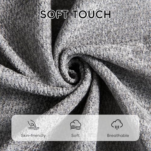 Accent Chair, Round Chaise Lounge Chair with Deep Seat, Modern Chenille Upholstered Lounge Chair, No Assembly Floor Sofa for Living Room Bedroom Apartment, 34.65 Inch Wide, Gray