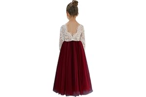 2Bunnies Girl Peony Lace Back A-Line Straight Tutu Tulle Party Flower Girl Dress