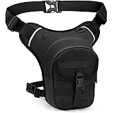 QEWORANE Leg Bag for Men and Women Motorcycle Waist Thigh Bag Bicycle Leg Pack Tactical Military Drop Leg Pack Pouch (Black)