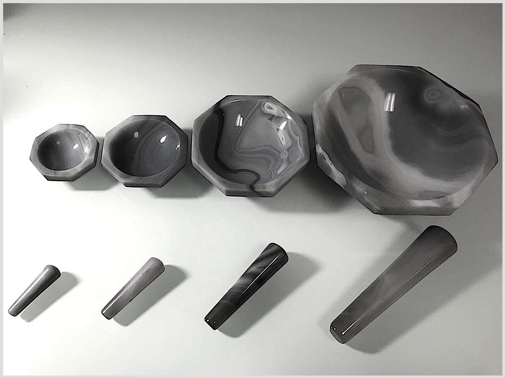 Alpha Nanotech Agate Mortar and Pestle Sets (Inner Diameter 100 mm)