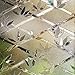 rabbitgoo Privacy Window Film Frosted Film Decorative Window Cling Anti-UV Glass Films Non-Adhesive Bamboo Films for Living Room, Brown, 17.5 x 78.7 inches