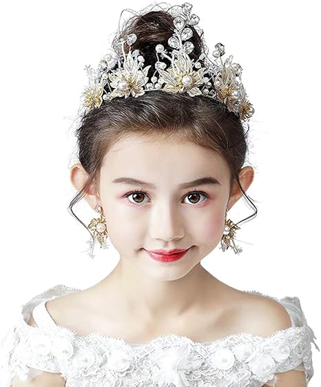 Amazon Co Jp Gcx ティアラ子供クラウンヘッドドレス女の子クラウンクリスタルヘッドバンドショーキャットウォークヘアアクセサリー ファッション ホーム キッチン