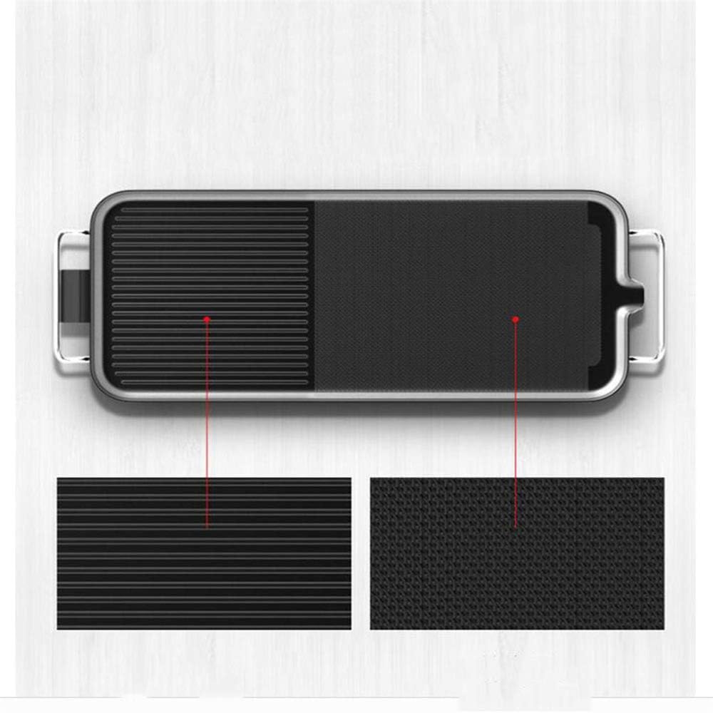 review NOBLJX Teppanyaki Grill Electric BBQ Griddle Barbecue Table Top Portable Adjustable Temperature Control Large Non-Stick with Even Heating Hot Plate Easy to Clean,1Pcs