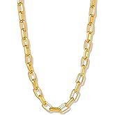 Invicta Jewelry Men's Beveled Edge Large Nautical Oval Link Chain Necklace (10mm) - 24"