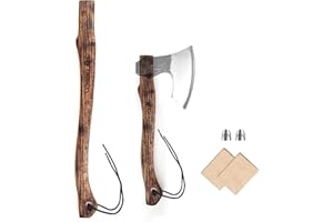 LD HUYY Craftsman's Choice: 2-Pack Axe Handle Replacement | 24in+17in | Wooden Handles for Axe