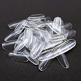 Makartt Oval Nails Tips Perfect Length Clear Full Cover Acrylic False Nails 10 Sizes 500pcs For Nail Salons and DIY Nail Art