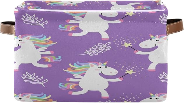 ALARGE - Cestas de almacenamiento con diseño de estrella de unicornio