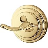 Kingston Brass BA2717PB Milano Double Robe Hook, Polished Brass, 2-5/8"