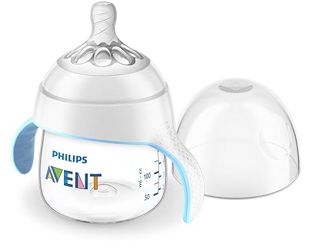 Philips Avent Trinklernbecher mit Natural-Sauger SCF262/06, Anti-Kolik System, Griffe, 150ml, 4m+