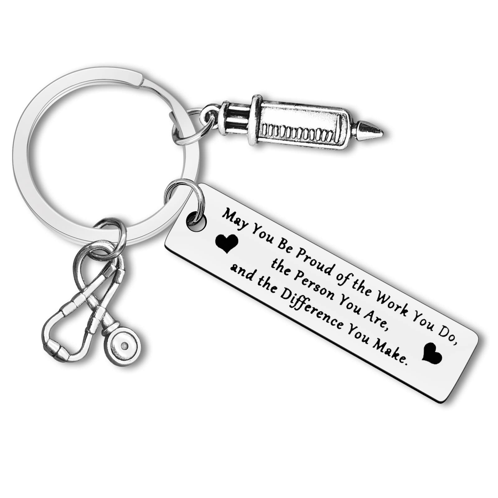 Nurse Appreciation Gifts Thank You Gift Keyring Doctor Nursing Student Gifts for Women Men Registered Nurse Nurse Practitioner Gifts Medical Student Graduation Gifts Nurses Week Gifts Retirement Gift