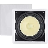 Monoprice Fiber In-Wall Speaker - 10 Inch (Each) 300W Subwoofer, Easy Installation And Paintable Grill - Caliber Series