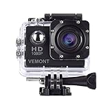 VEMONT Action Camera, 1080P 12MP Sports Camera Full