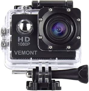 VEMONT Caméra D'action 1080p 12 MP Full HD 5,1 Cm Caméra D'action 30 M