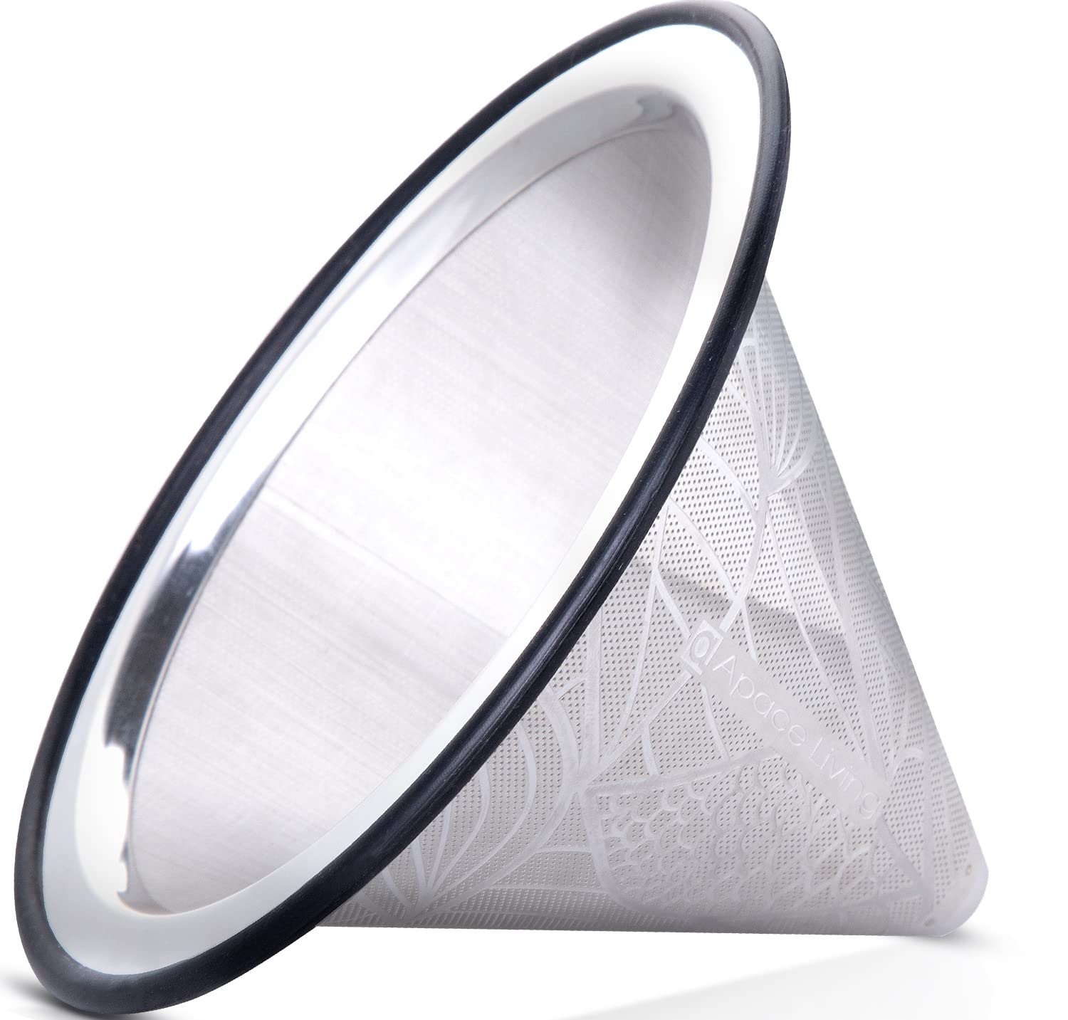 Compatible with Chemex, Hario V60 Pour Over Coffee Filter - Wide Metal Base Reusable Stainless Steel Coffee Dripper - Paperless Coffee Filter for Sustainable Brewing