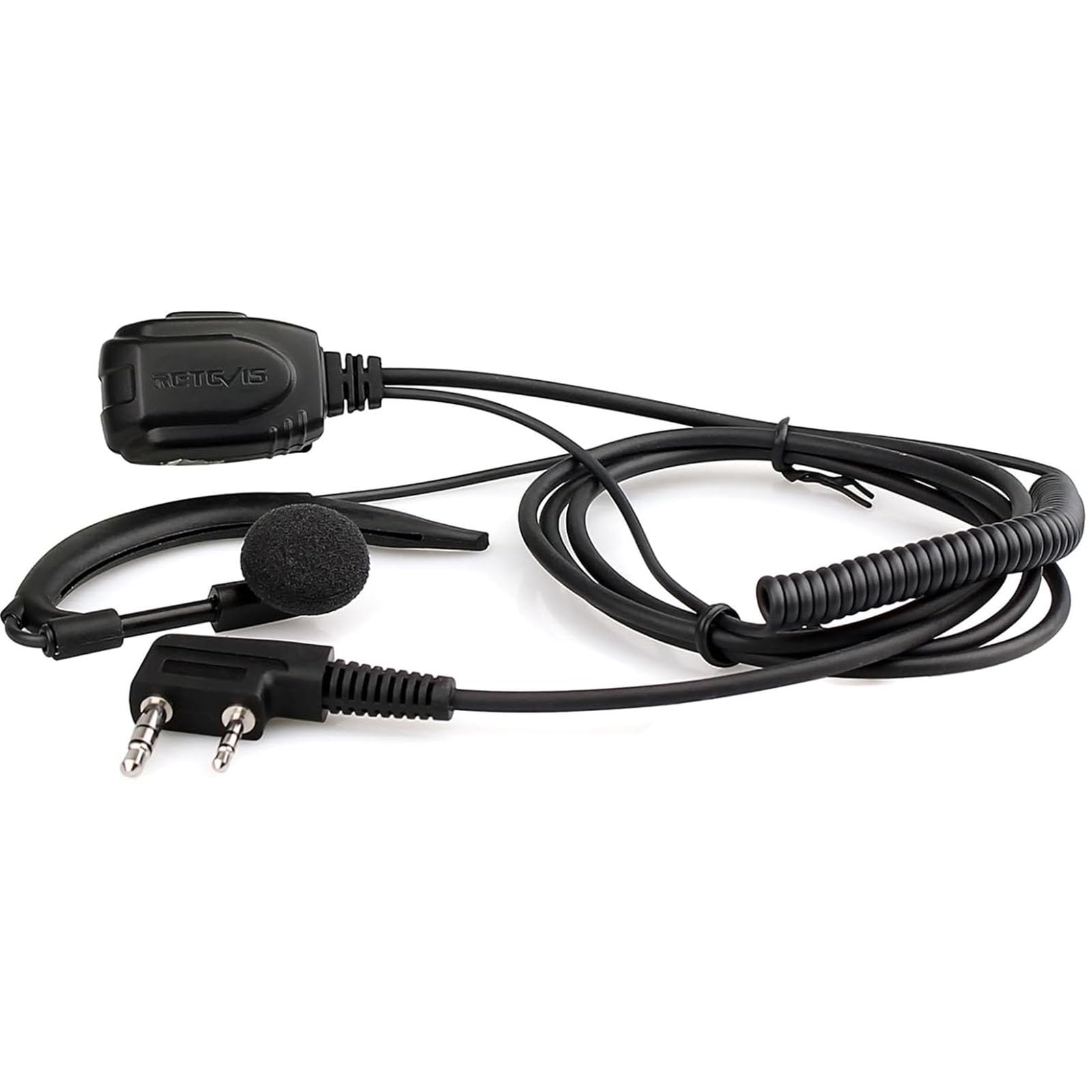 Retevis Walkie Talkie Earpiece with Mic 2 Pin, G-type Headset Compatible with Baofeng UV-5R BF-88E BF-888s RT24 RT28 RT22 RT622 RT27 RT617 RT618 RT619 Proster 2 Way Radio (1 pcs)
