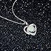 Lam Sence Sterling Silver 7mm Heart Shape White Created Opal Pendant Necklace