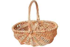 User Friendly Natural Wicker Basket Portable and Breathable Perfect for Picnics Outings Home Storage of