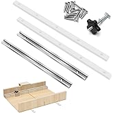 Table Saw Crosscut Sled Kit Coolrunner Crosscut Sled for Table Saw | 2 Aluminum T-Track, 2 UHMW Miter Bars, Knob, Bolt &amp; Screws Set for DIY Tablesaw Crosscut Sled, U Tracks Woodworking Miter