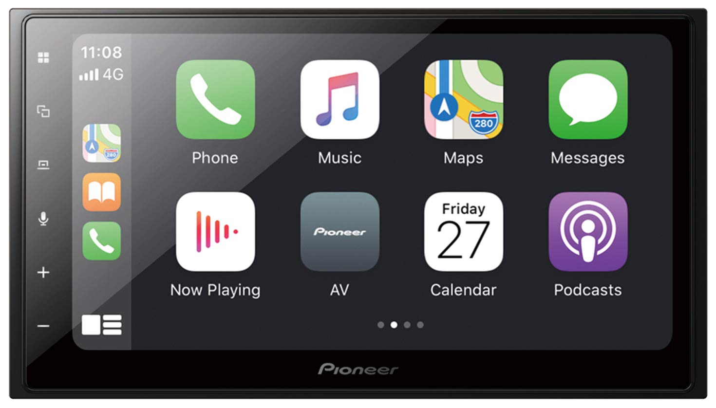 Pioneer SPH-DA250DAB 6.8" 2-DIN Multimedia Player, With Capacitive Touchscreen, Bluetooth, Apple CarPlay, Android Auto, DAB+ Digital Radio, WAZE, black