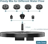 AISITIN 3.5W Solar Fountain Pump for Bird Bath 10 Nozzles 4 Rods Garden view 5