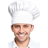 Xeoxarel Chef's Hats Adjustable Elastic Baker Kitchen Cooking Chef Cap for Adult/Kids