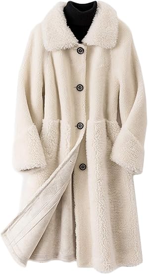 long white sherpa coat