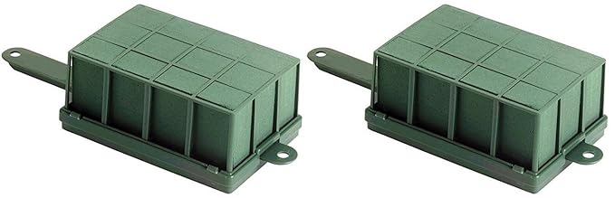 Floral Supply Online - Grande Flower Cage Holders with Floral Foam for Fresh Flowers. (Pack of 2)