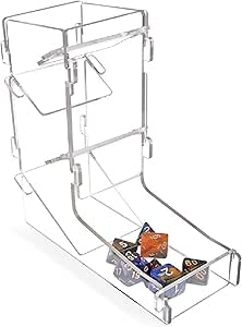 Dice Tower, Dice Rolling Tower Kit with Double Sided Matte Protective Film, Please Tear Off Before Use &amp; Tray Collapsible Portable Easy Roller for Desktop Board Game,RPG, D&amp;D &amp; Foxta