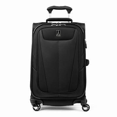 Travelpro Maxlite 5 Softside Expandable Luggage with 4 Spinner Wheels, Lightweight Suitcase, Men and Women, Black, Carry-on 21-Inch