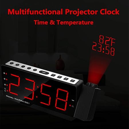 ZhengFei Alarma Despertador Proyector LED Pantalla Digital ...