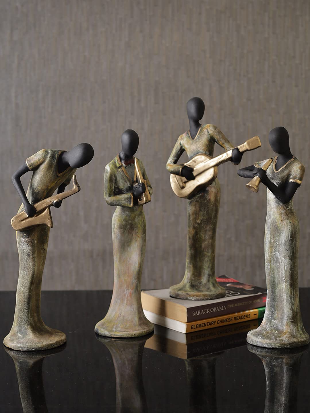 Buy TIED RIBBONS Set of 4 Ladies Playing Musical Instrument Statues