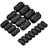 eBoot 20 Pieces Clip-on Ferrite Ring Core RFI EMI Noise Suppressor Cable Clip for 3mm/ 5mm/ 7mm/ 9mm/ 13mm Diameter Cable, Black