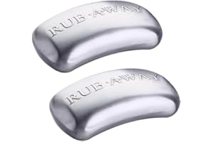 Amco Rub-a-Way Bar Stainless Steel Odor Absorber, 2 Pack - Silver