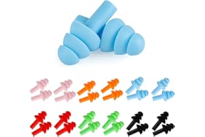12 Pairs Silicone Ear Plugs for Swimming, Adult Ear Plugs for Sleeping, Soft Silicone Earplugs, Ear Protection for Showering,