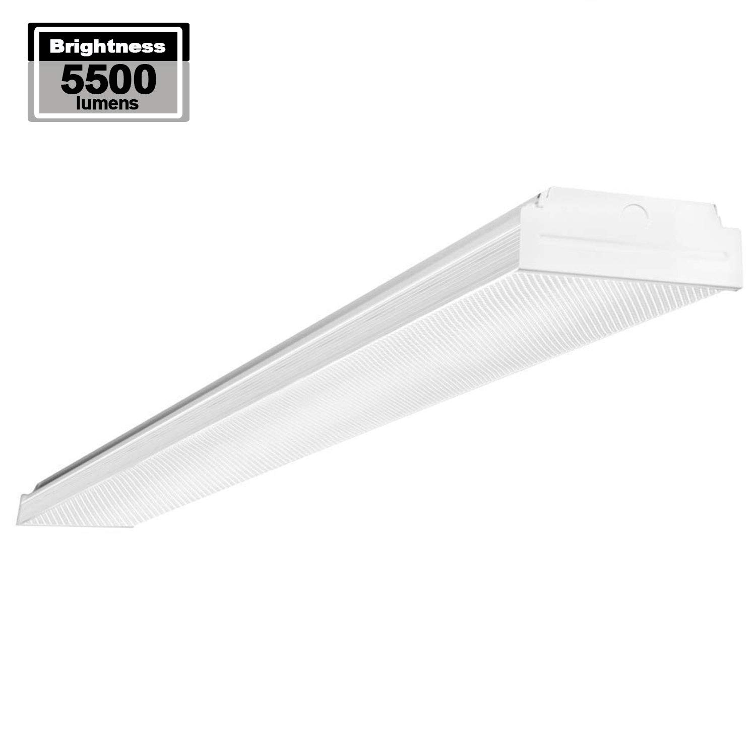 AntLux 4ft LED Garage Shop Lights, LED Wraparound Light Fixture 50W
